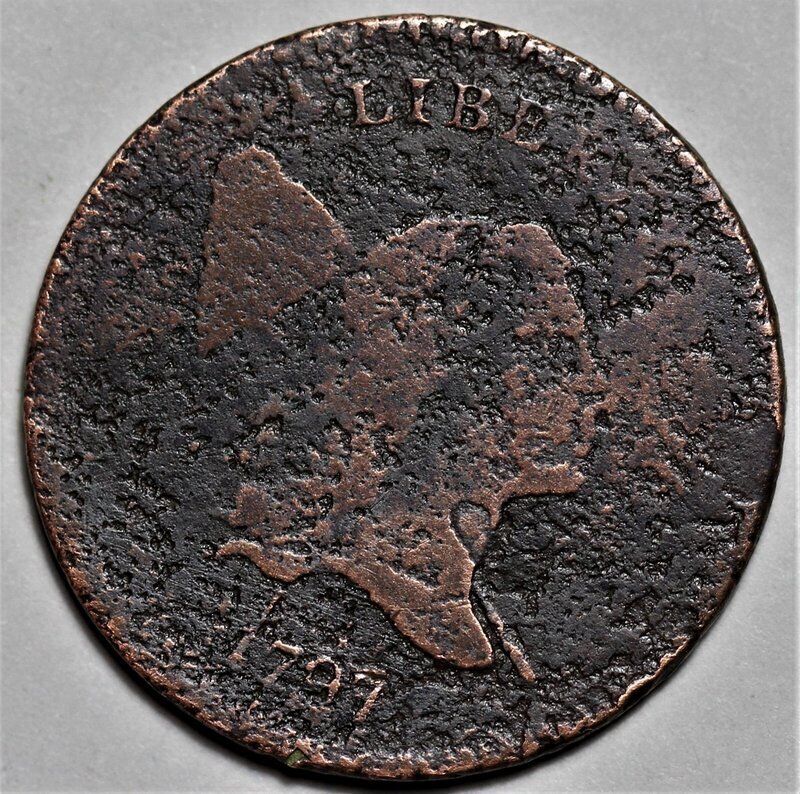1797 Liberty Cap Half Cent - 1 Above 1 - US 1/2c Copper Penny Coin - L20 - Fresh Stock Dated February 2026