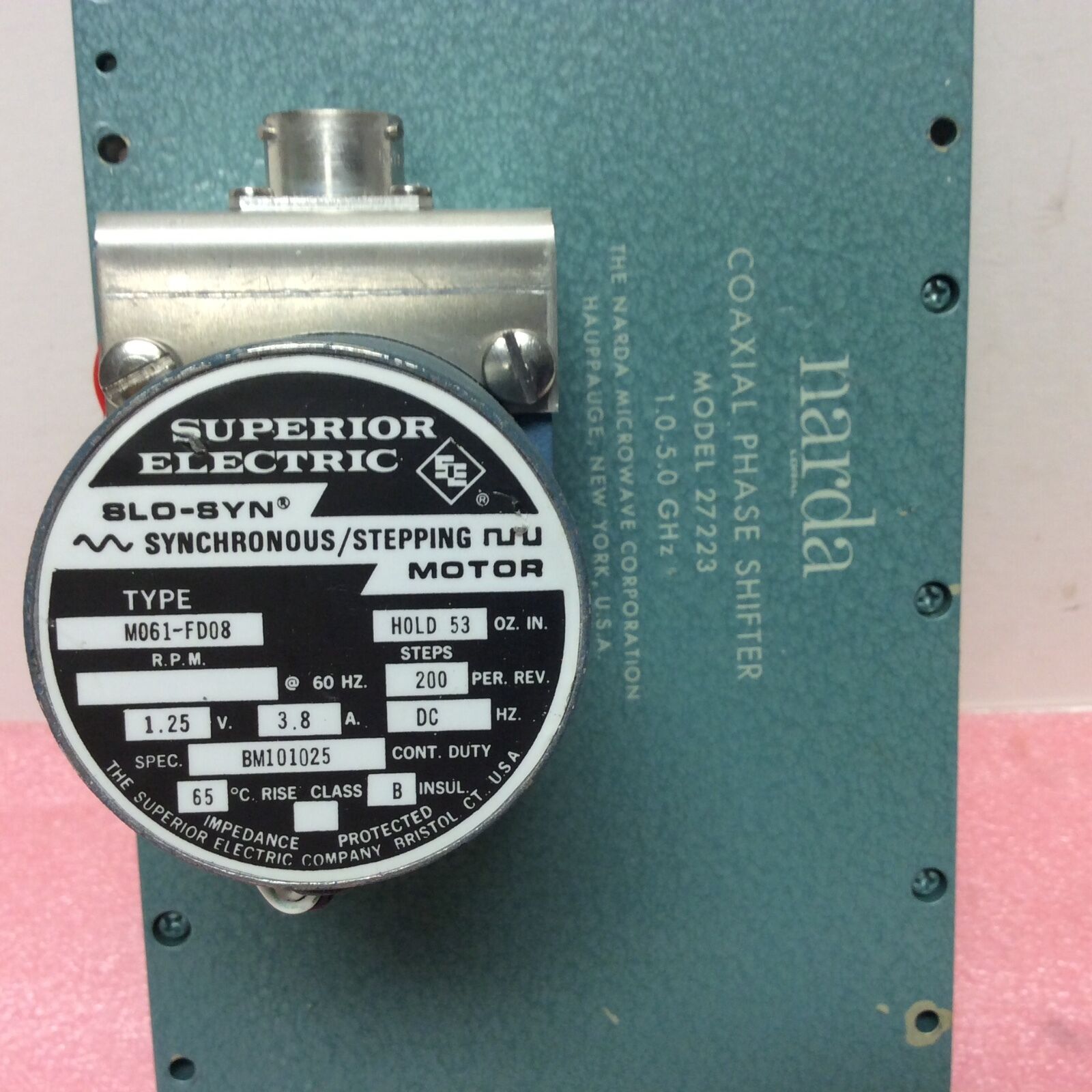 Narda Coaxial Phase Shifter model 27223 1.0 - 5.0 GHz Lockheed Martin Microwave - Fresh Stock Dated February 2026