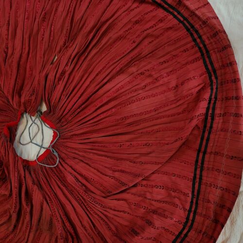 Incredible antique deep red Edwardian 1908 skirt! - Fresh Stock Dated December 2025