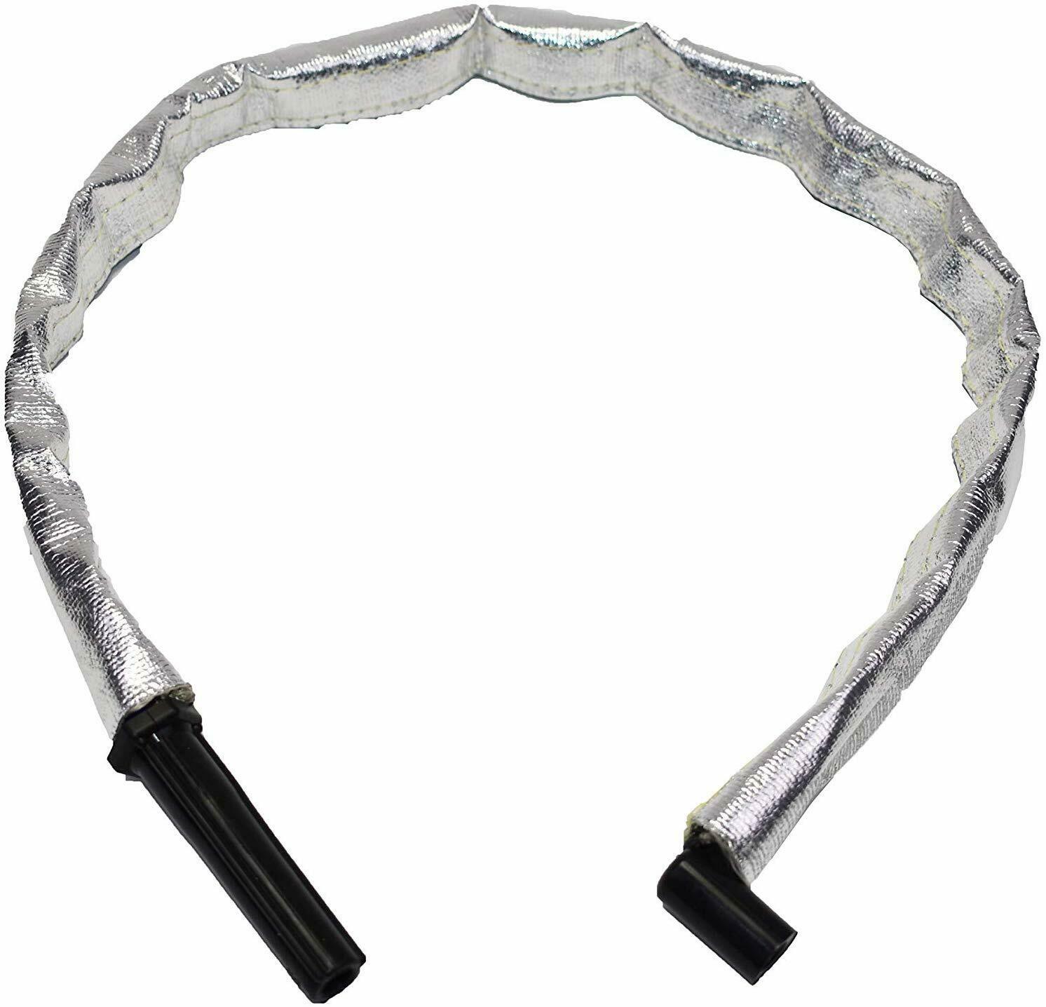 Heat Shroud Aluminized Sleeving with Hook and Loop Closure Silver 3/4