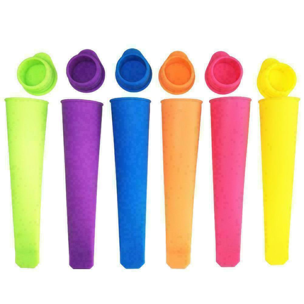 6pcs/set Silicone Popsicle Mold Ice Lolly Mold Ice Maker Ice Mold New Snack Z6T5 - Fresh Stock Dated February 2026