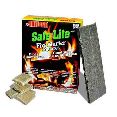 Rutland Safe Lite Fire Starter Squares, 144 Squares - Fresh Stock Dated December 2025