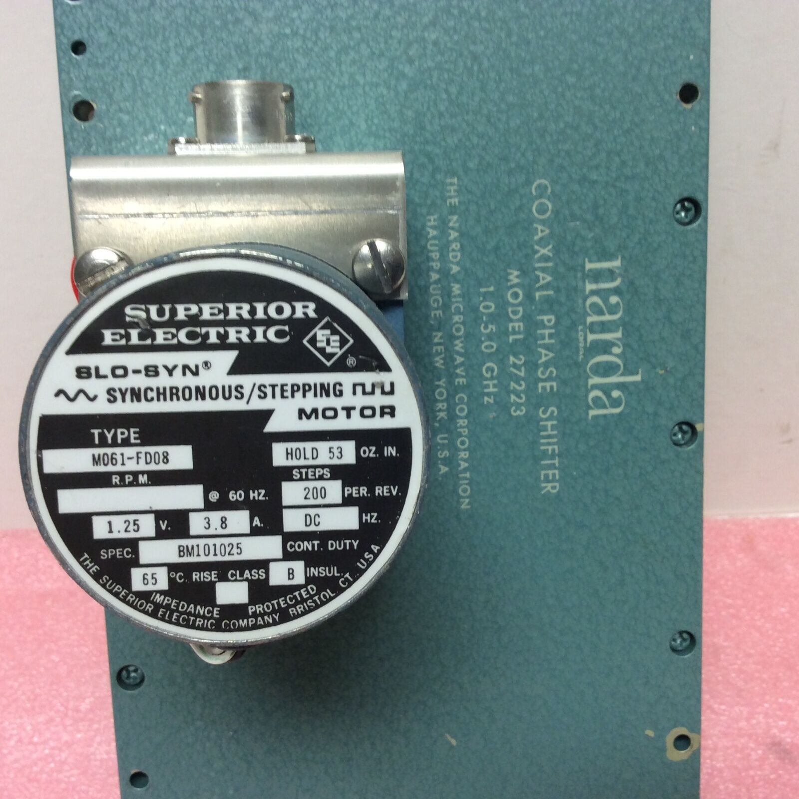 Narda Coaxial Phase Shifter model 27223 1.0 - 5.0 GHz Lockheed Martin Microwave - Fresh Stock Dated February 2026