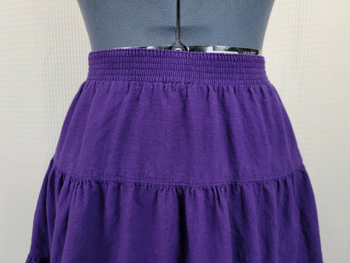 Vintage Purple Tiered Ruffled Cotton Skirt by Color Me Cotton - Fresh Stock Dated March 2026
