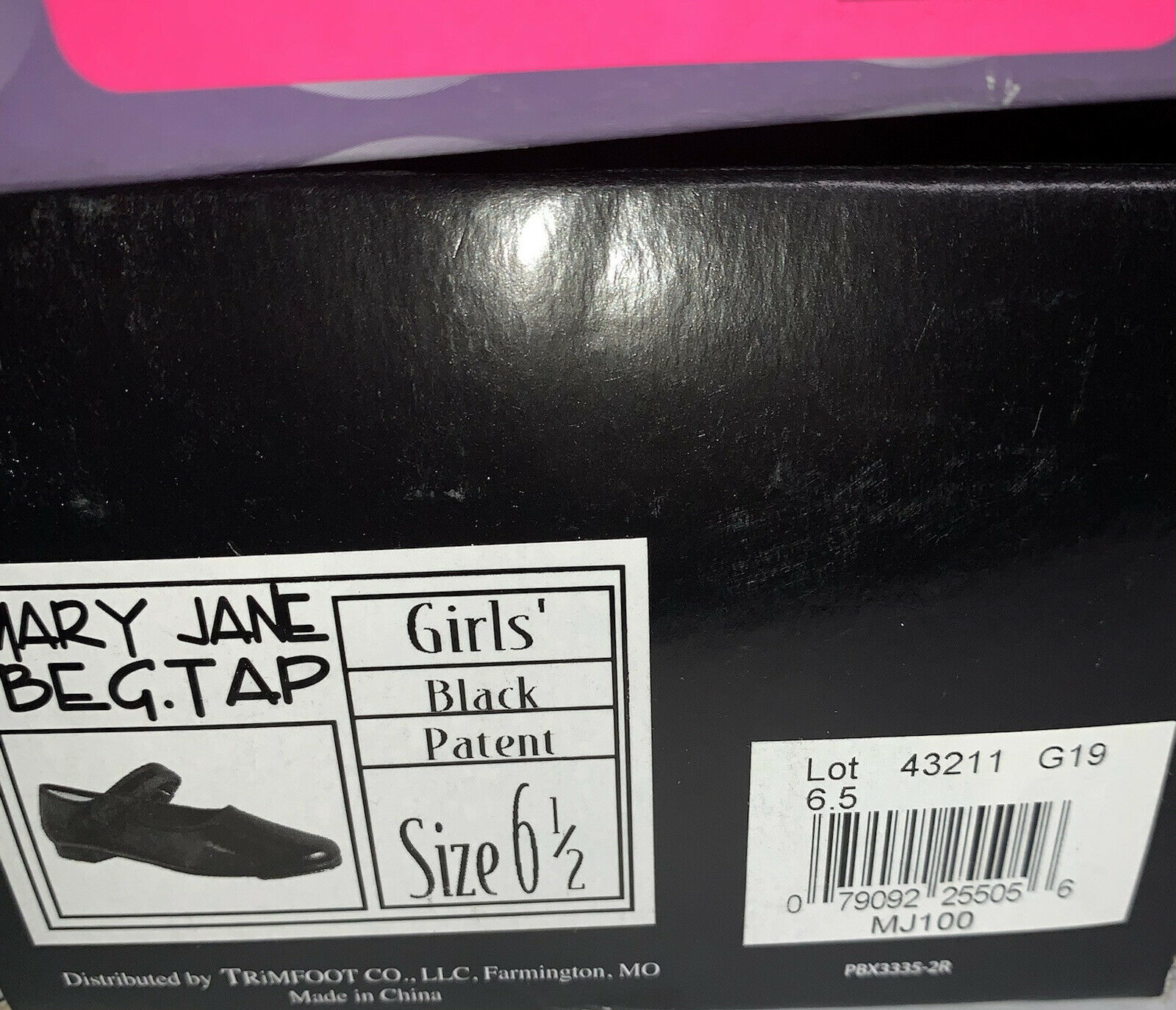Mary Jane Girls Size 6.5 Black Patent Tap Shoes - Fresh Stock Dated December 2025