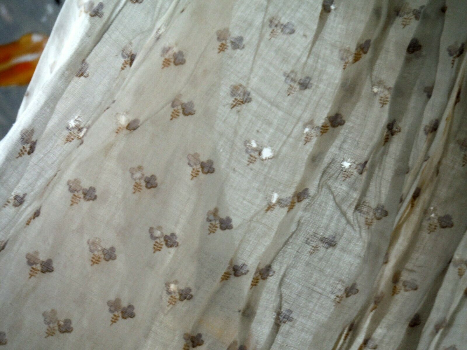 Antique Victorian 19th c Cotton Patterned Skirt or Fabric  P672 - Fresh Stock Dated December 2025