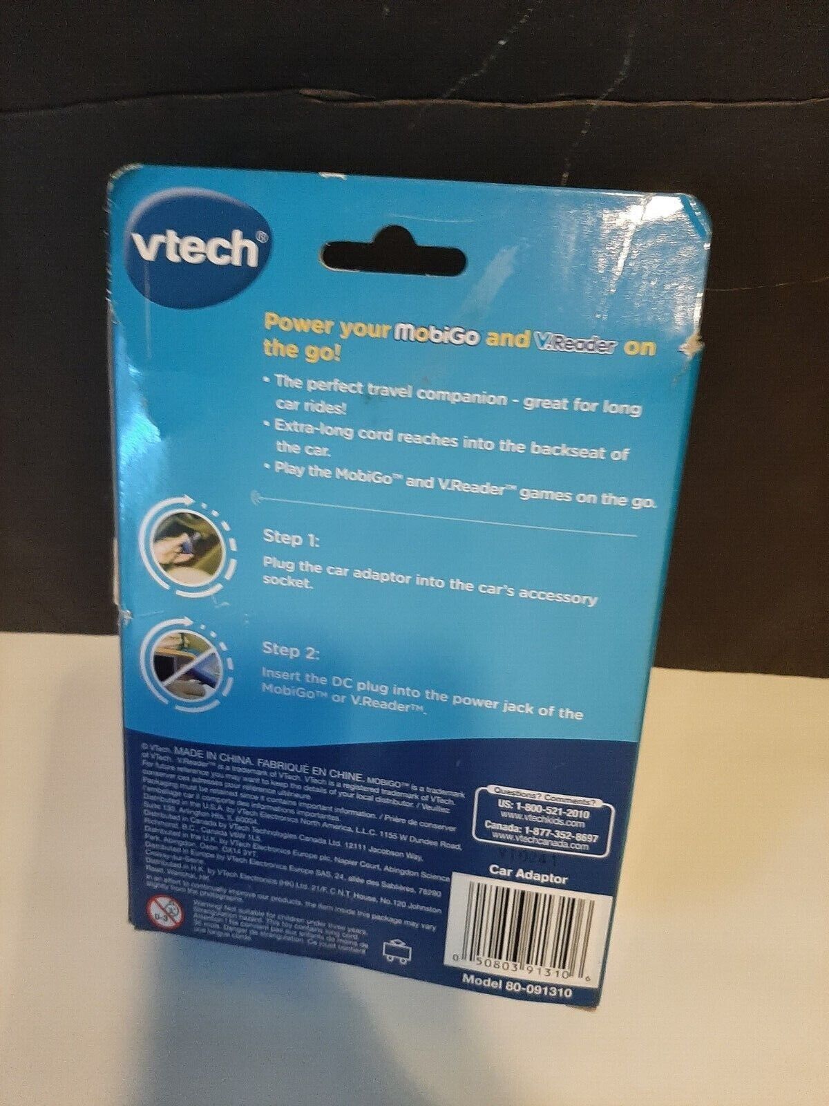 BRAND NEW NIB VTech Car Charger Adaptor MobiGo & V Reader On The Go - Fresh Stock Dated February 2026