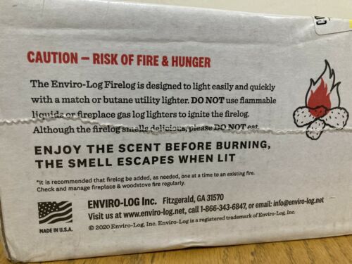 Kentucky Fried Chicken Scented Firelog ~ Enviro-Log Burns Cleaner than Firewood - Fresh Stock Dated December 2025