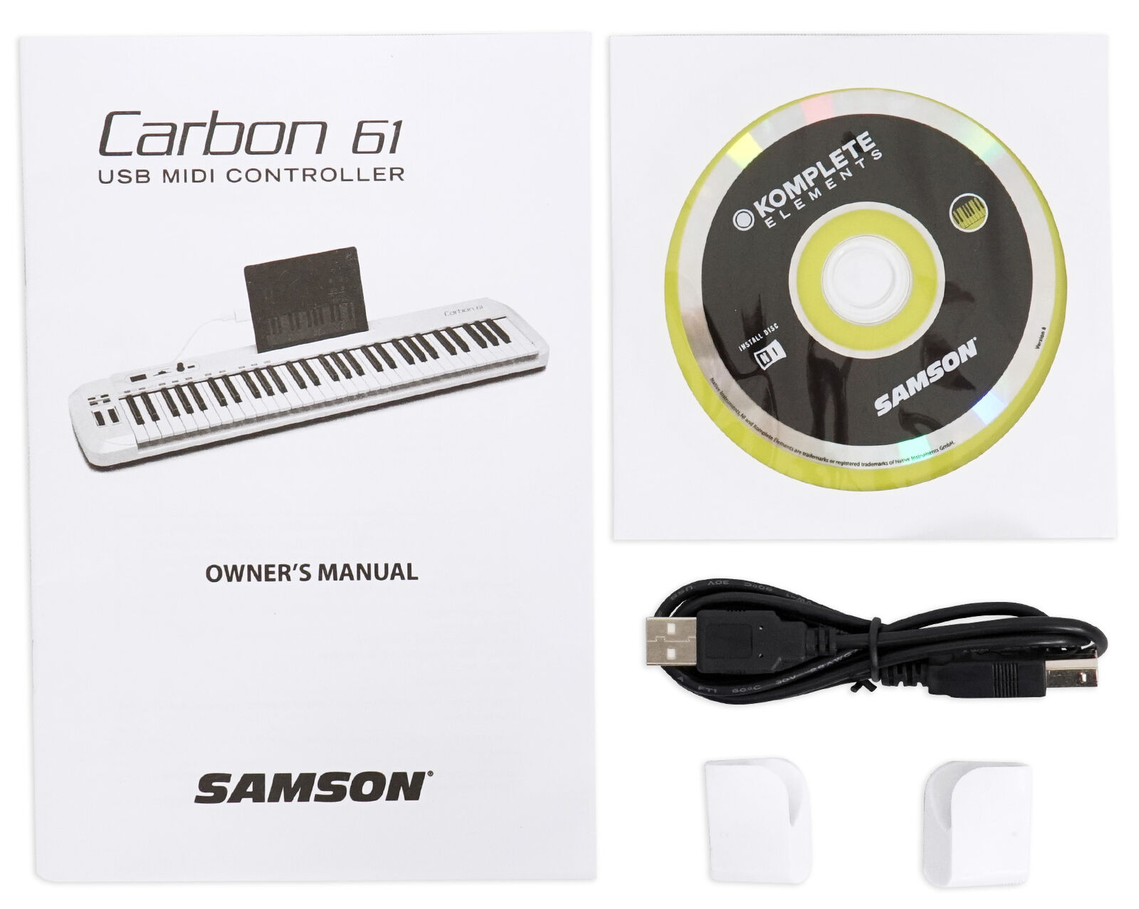 Samson Carbon 61 Key USB MIDI DJ Keyboard Controller+Komplete Elements Software - Fresh Stock Dated February 2026