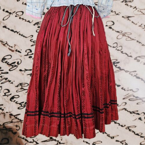 Incredible antique deep red Edwardian 1908 skirt! - Fresh Stock Dated December 2025