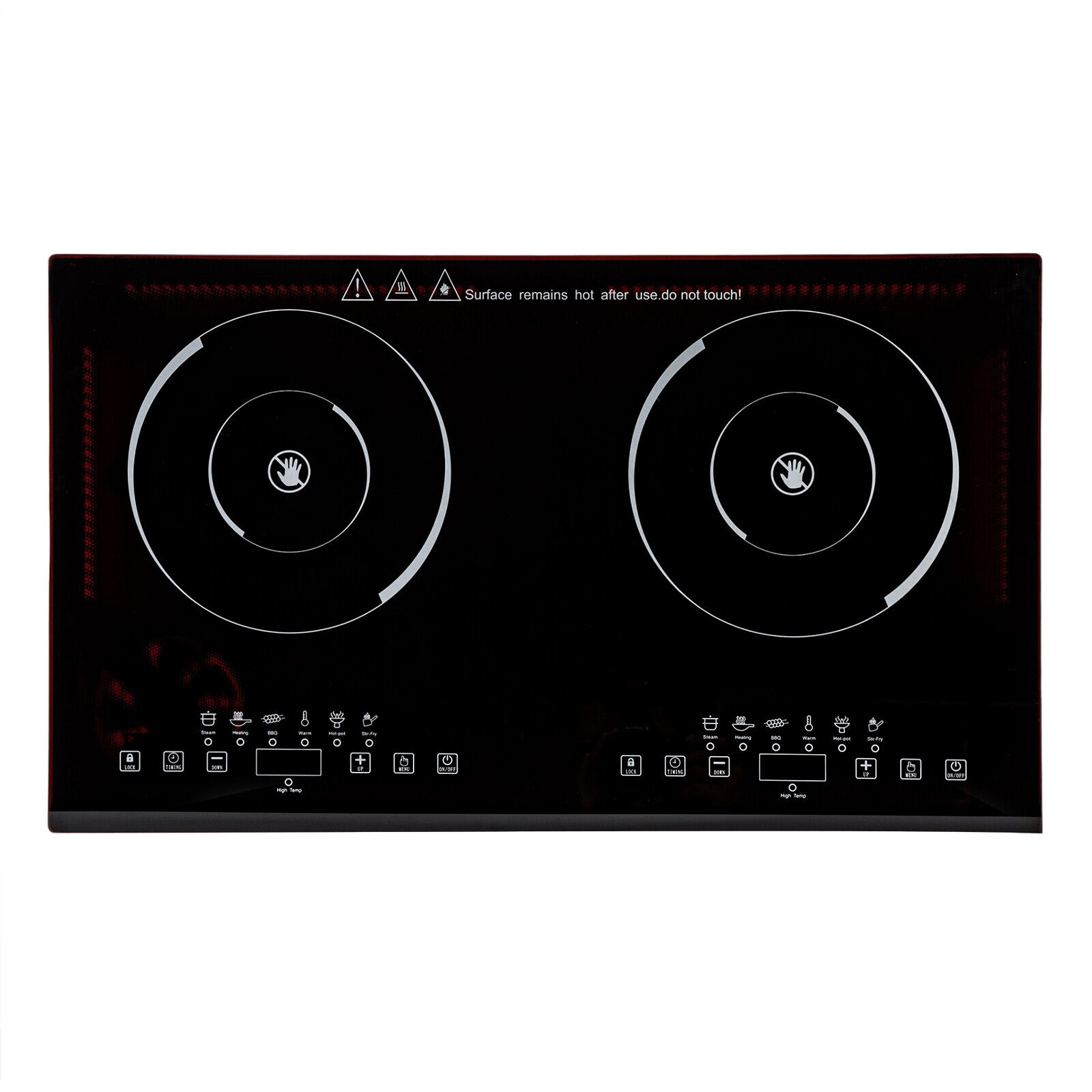 24inch Electric Cooktop 2*Burner 110V Electric Stove 1min-3H Timer Touch Control - Fresh Stock Dated February 2026