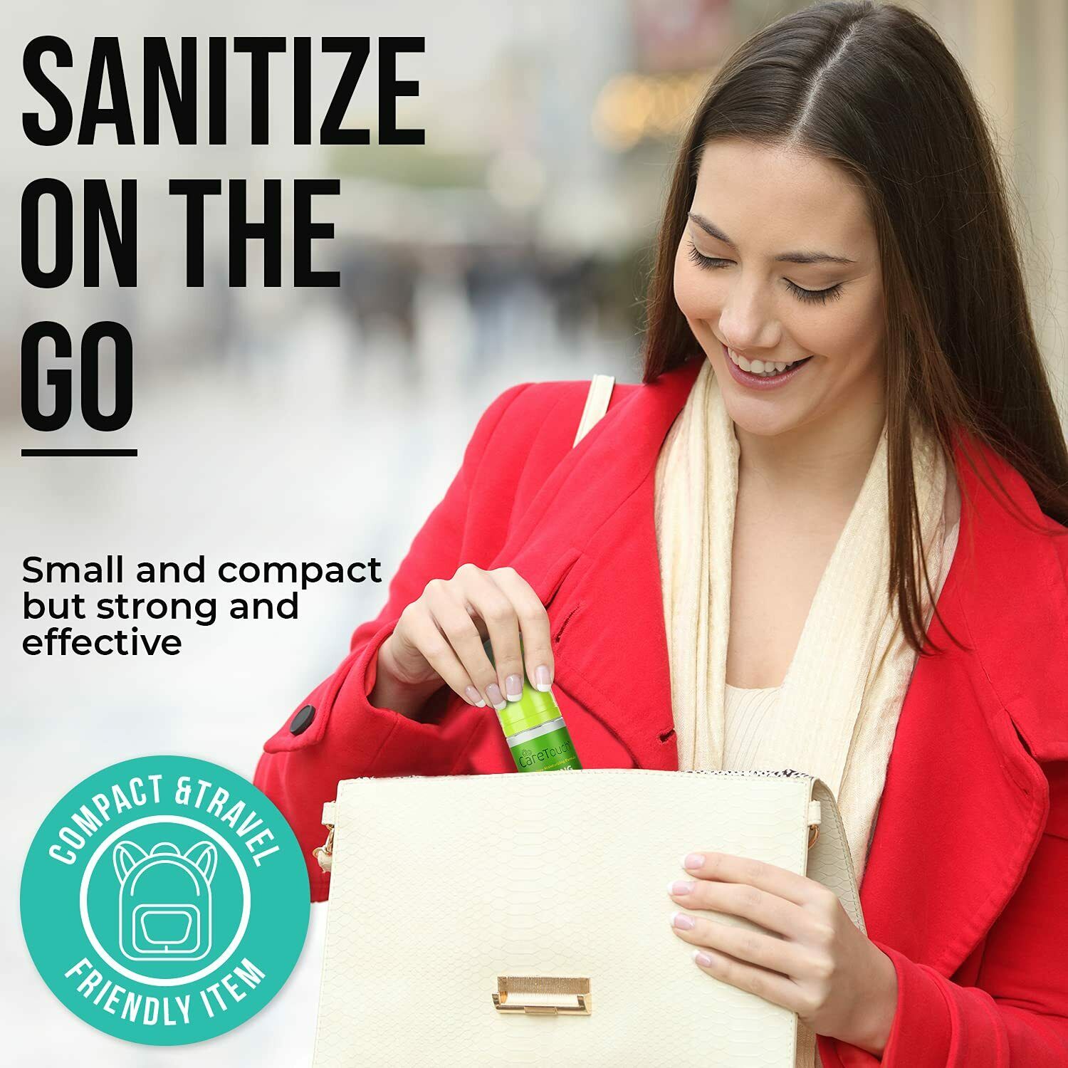 Care Touch Alcohol-Free Foaming Hand Sanitizer - 8 Pack - 1.62oz Bottle - Fresh Stock Dated February 2026