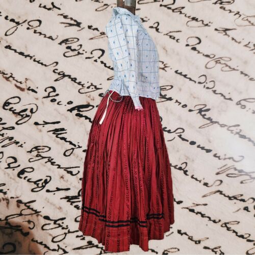 Incredible antique deep red Edwardian 1908 skirt! - Fresh Stock Dated December 2025