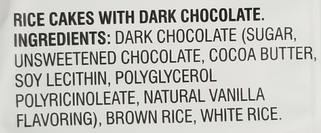 Lieber's Dark Chocolate Covered Rice Cakes, 3.1 oz (Pack of 6) - Fresh Stock Dated February 2026