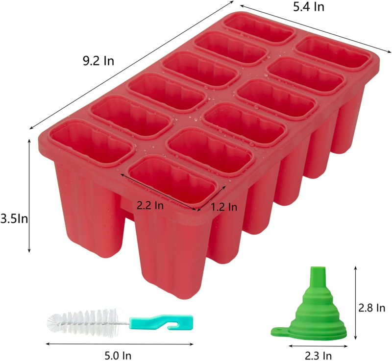 Miaowoof Homemade Popside Mold, 12 PCS Ice Pop Molds, Reusable Popsicle Molds Si - Fresh Stock Dated February 2026