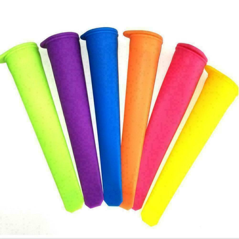6pcs/set Silicone Popsicle Mold Ice Lolly Mold Ice Maker Ice Mold New Snack Z6T5 - Fresh Stock Dated February 2026