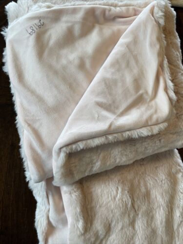 Pottery Barn Kids Faux Fur Throw Blanket~ Blush ~ Sample 60” X 45 - Fresh Stock Dated December 2025