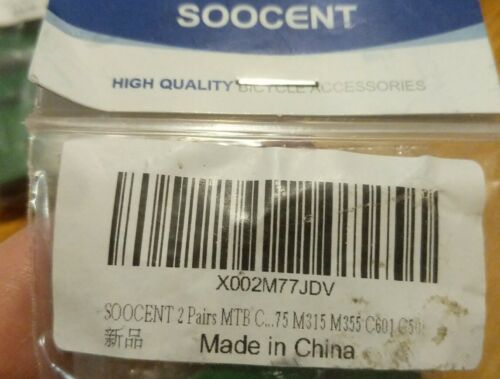 New - 2 Pair Soocent Brake Pad W/ Spring & Clips- green - Fresh Stock Dated February 2026