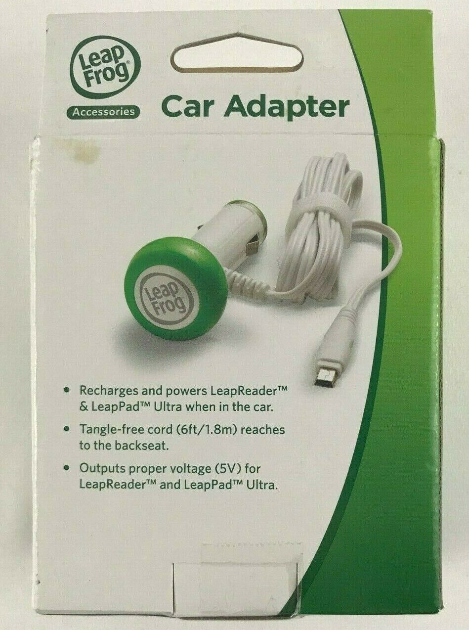 Leap Frog Car Adapter 6 feet long works with Leap Pad Ultra and Leap Reader - Fresh Stock Dated February 2026