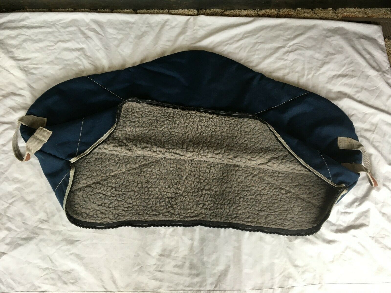 Dressage Saddle Bag Carry Carrier Fleece-lined Blue in Excellent Condition - Fresh Stock Dated December 2025