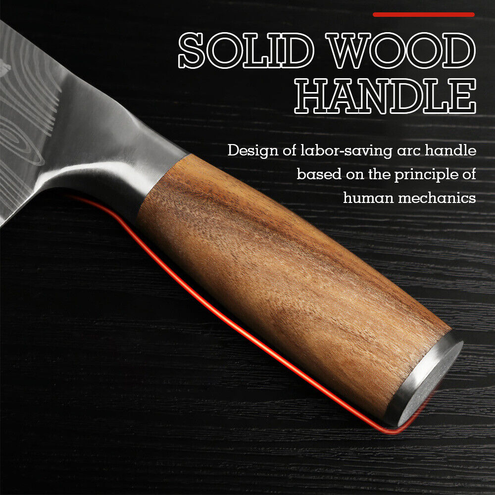 8in Kitchen Cleaver Knife Chopping Meat Butcher Stainless Steel Asian Chef Knife - Fresh Stock Dated February 2026