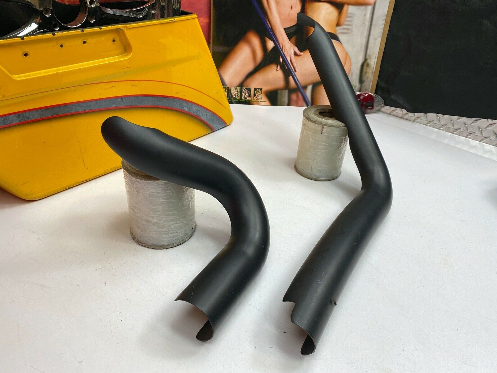 🔥07-17 Harley Softail Vance & Hines Big Radius 2 into 1 F&R Heat Shield Black🔥 - Fresh Stock Dated February 2026