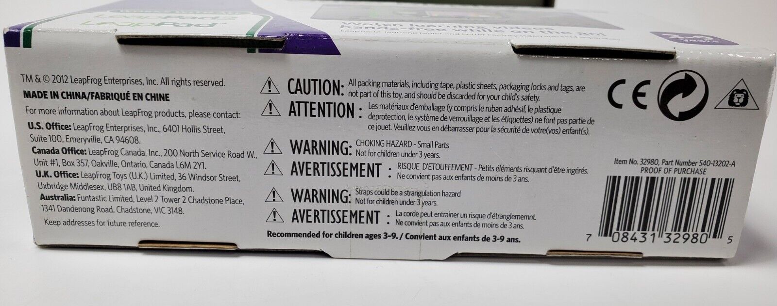 LeapFrog LeapPad Explorer Accessory Video Display Case For LeapPad and LeapPad 2 - Fresh Stock Dated February 2026