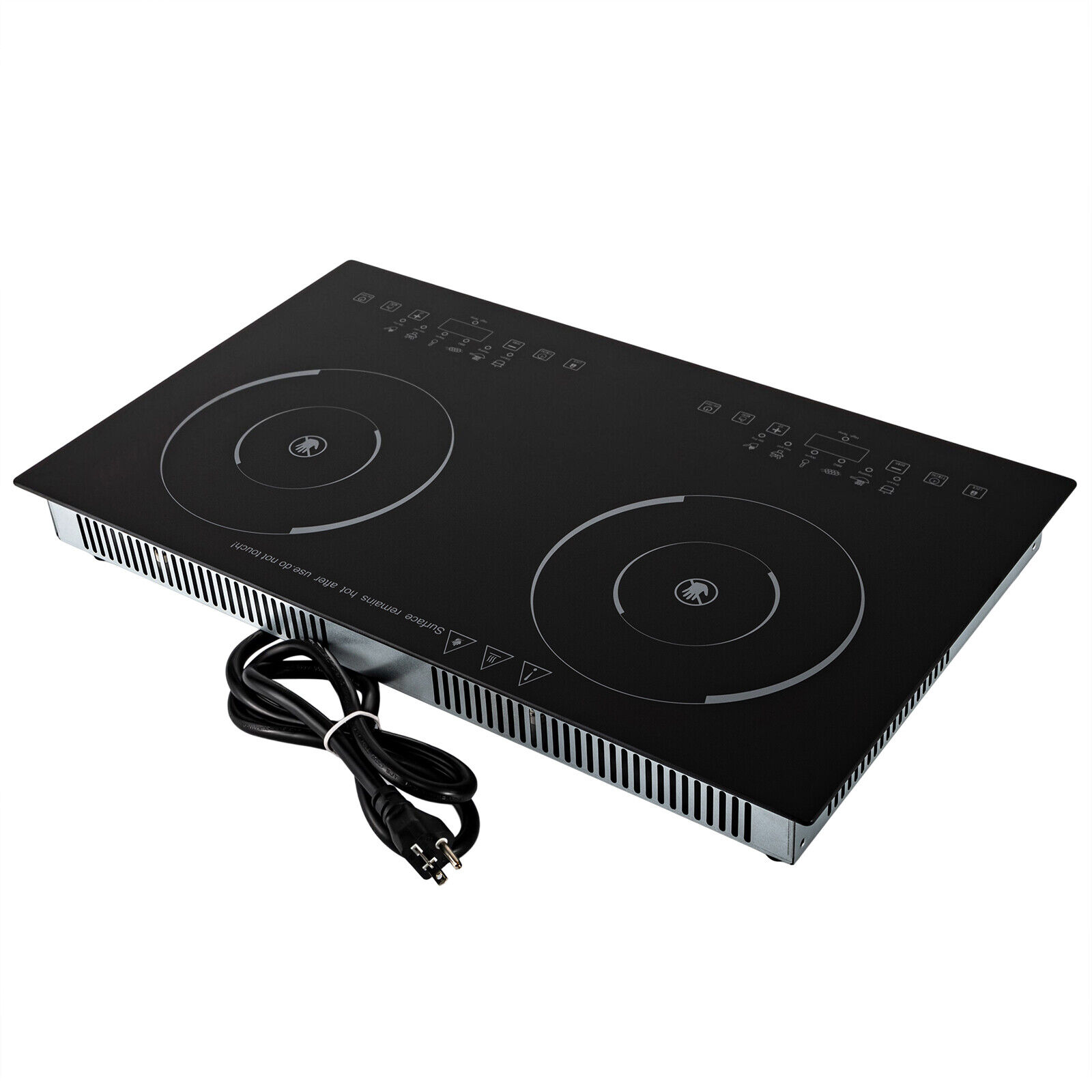 24inch Electric Cooktop 2*Burner 110V Electric Stove 1min-3H Timer Touch Control - Fresh Stock Dated February 2026
