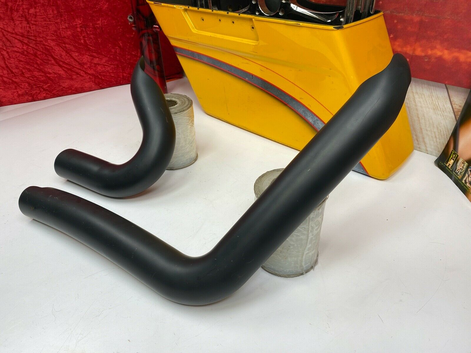 🔥07-17 Harley Softail Vance & Hines Big Radius 2 into 1 F&R Heat Shield Black🔥 - Fresh Stock Dated February 2026