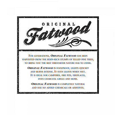 Fireplace Kindling Wood Sticks 10 Lb Box Fatwood Firestarter Tinder Long Lasting - Fresh Stock Dated December 2025