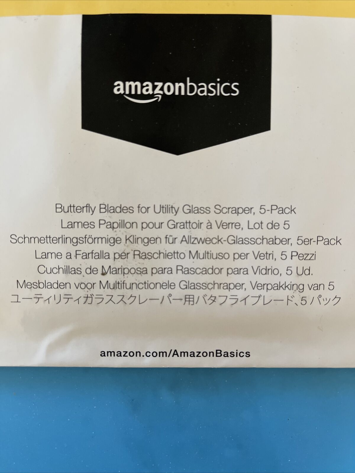 Amazon Basics Butterfly Blades for Utility Glas Scraper 5-Pk - Fresh Stock Dated February 2026