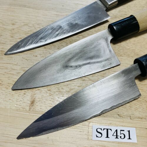 Damaged Lot of three Japanese Chef's Kitchen Knives  From Japan ST451 - Fresh Stock Dated December 2025