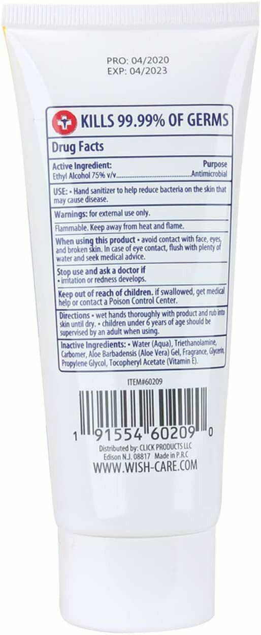 Wish Advance Hand Sanitizer 75% ALCOHOL Antiviral Antibacterial 3.38 oz 3 pack - Fresh Stock Dated February 2026