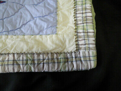 Pottery Barn Kids Airplane Quilted Appliqued Pillow Sham Tie Close Pic Stitch - Fresh Stock Dated December 2025