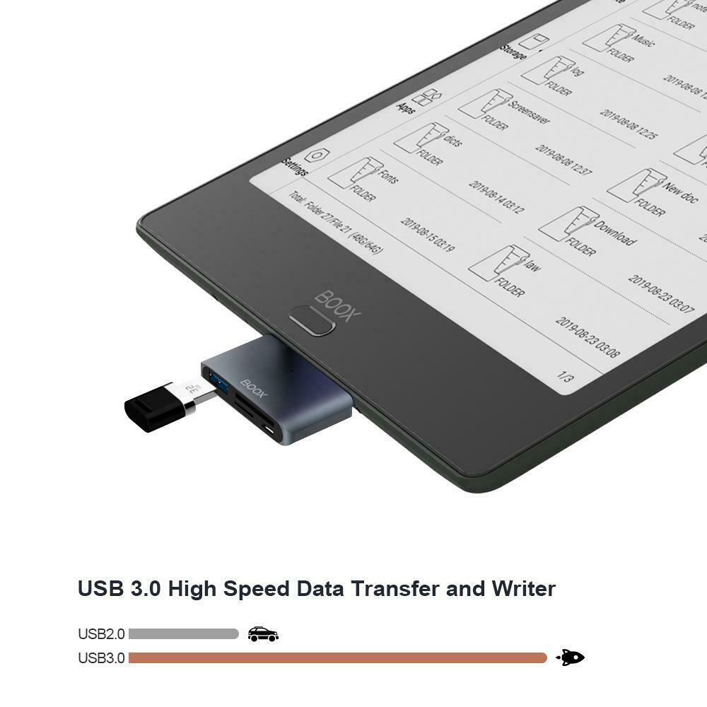 Onyx Boox USB C Hub, OTG/TF/SD Smart Card Reader - Fresh Stock Dated February 2026