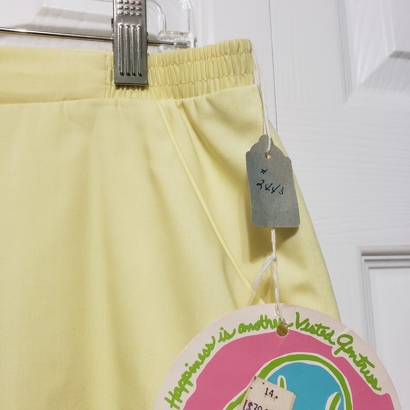 VTG Vested Gentress Yellow Skirt Skort Golfing Pockets Women Sz 16 Original Tags - Fresh Stock Dated March 2026