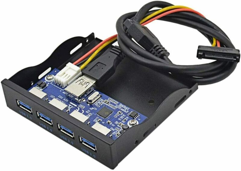 CY USB 3.0 HUB 4 Ports Front Panel to Motherboard For Floppy Bay usb3.0 type - Fresh Stock Dated February 2026