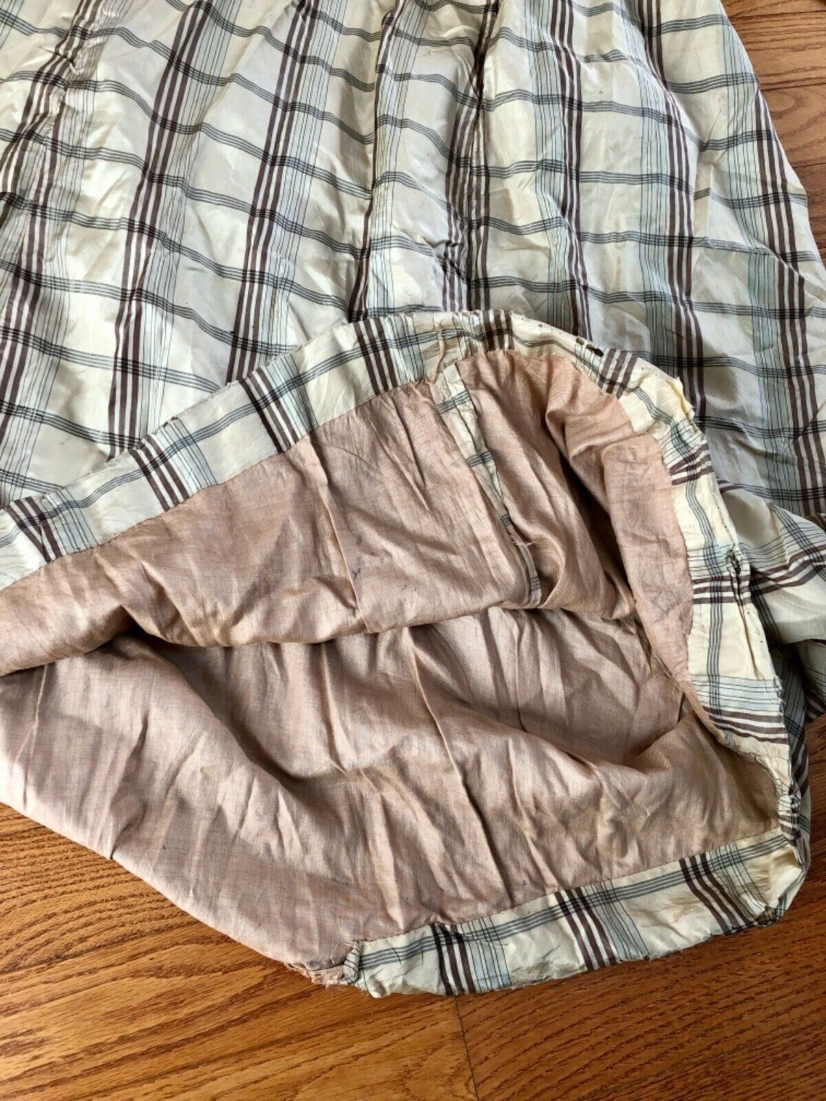 6Pc VICTORIAN Edwardian CLOTHING LOT *PLAID SILK SKIRT Bodices EYELET PETTICOAT+ - Fresh Stock Dated February 2026