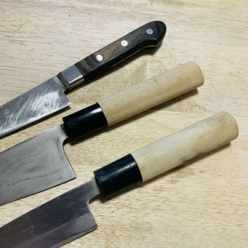 Damaged Lot of three Japanese Chef's Kitchen Knives  From Japan ST451 - Fresh Stock Dated December 2025