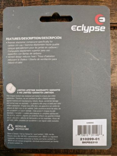 Eclypse Team SL Carbon Brake pad inserts for carbon rim Shimano New - Fresh Stock Dated February 2026