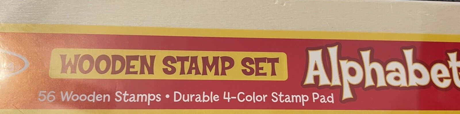 Melissa & Doug 56 Wooden Alphabet Stamps 4-Color Washable Ink Pad Set Wood Tray - Fresh Stock Dated February 2026
