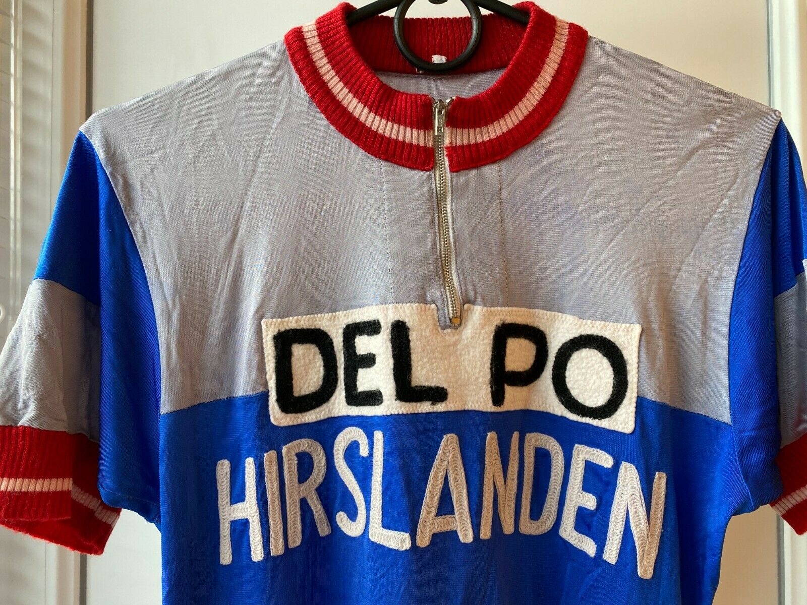 Vintage Cycling Jersey Ciclismo Era '70s Hirslanden Zurich swiss team Del Po - Fresh Stock Dated December 2025