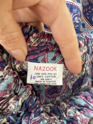 Vintage Indian Skirt Sheer Cotton Gauze Floral Block Print Hippie Boho Hippy - Fresh Stock Dated March 2026