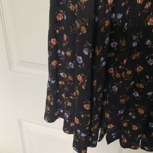 Vintage 90s Floral Maxi Button Up High Waist Skirt - Fresh Stock Dated February 2026