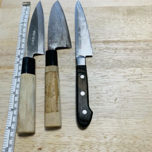 Damaged Lot of three Japanese Chef's Kitchen Knives  From Japan ST451 - Fresh Stock Dated December 2025