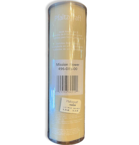 Pfaltzgraff Mission Flower Steak Knives Full Set New Sealed Flatware Silverware - Fresh Stock Dated December 2025