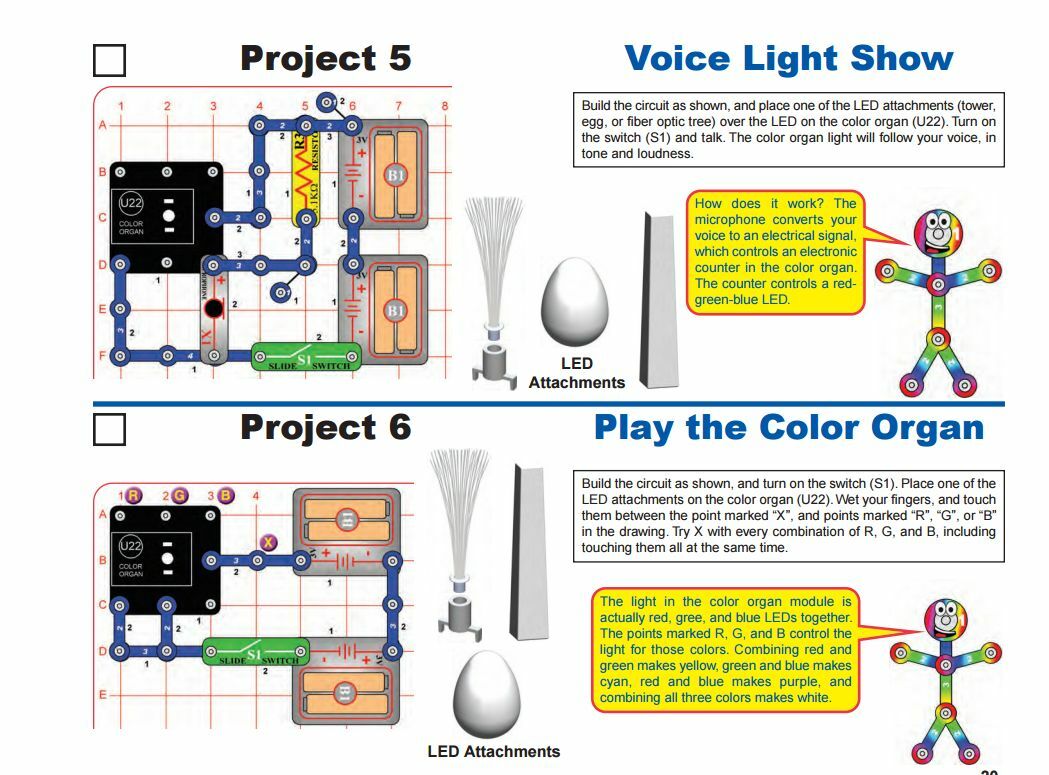 SNAP CIRCUITS 6SCU22 COLOR ORGAN - Fresh Stock Dated February 2026