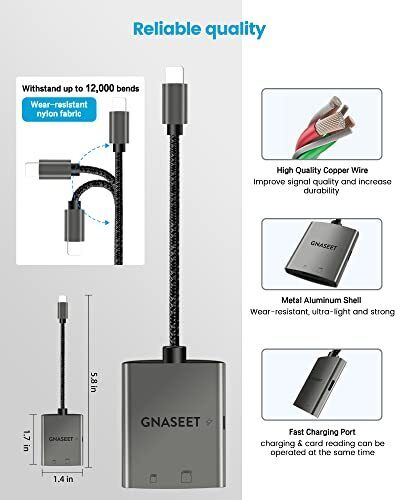 SD Card Reader for iPhone iPad, Micro SD Memory Card Reader with Dual Slots, - Fresh Stock Dated February 2026