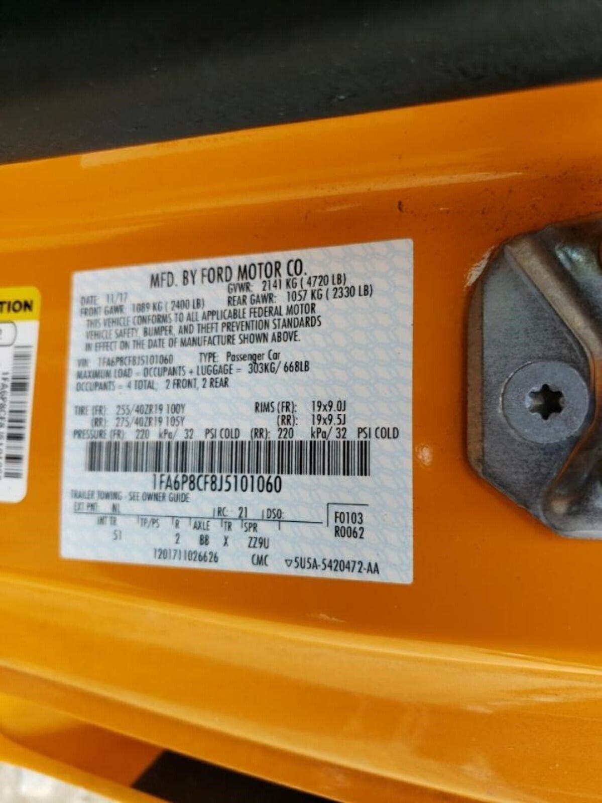 MUSTANG Transmission MT 5.0L 18 - Fresh Stock Dated February 2026