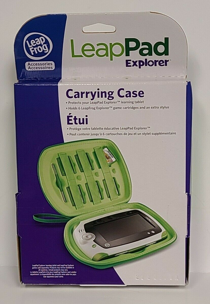 Leap Frog Leap Pad 2 Green Zipper Rubber Carry Case Explorer Learning System - Fresh Stock Dated February 2026